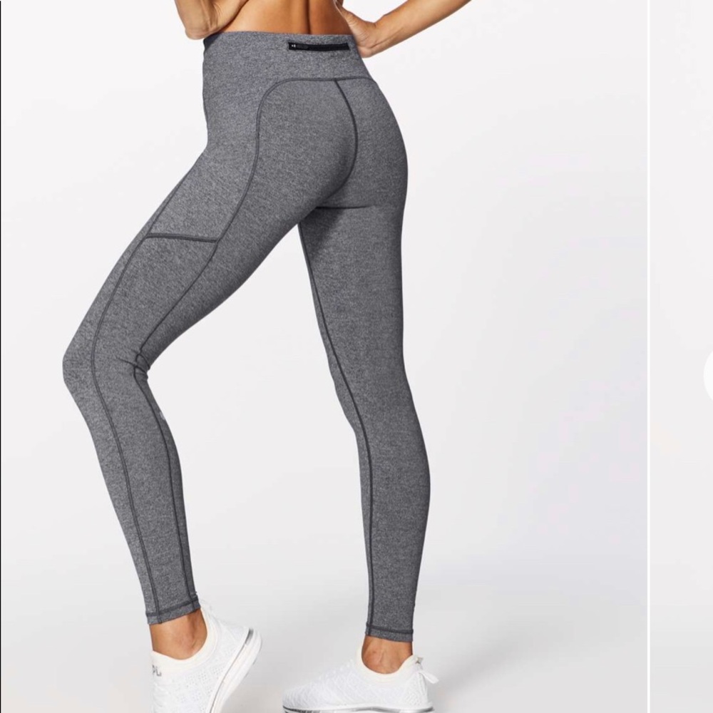 LULULEMON- speed up tight 28” size 4 gray FLAWED